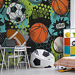 Wall murals Sports collage with vibrant colors.