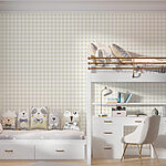 Wall murals White and yellow checkered pattern