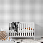 Wall mural White and grey checkered pattern