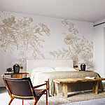 Wall murals Intricate floral botanical illustration.