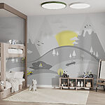 Wall murals Yellow school bus with black stripes