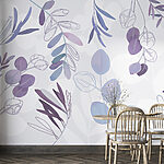 Wall murals Elegant botanical pattern in soft colors.
