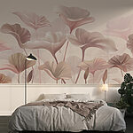 Wall murals Elegant pastel floral design pattern.