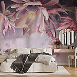 Wall murals Delicate watercolor floral arrangement blooms