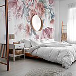 Wall murals Vintage floral pattern in soft hues.