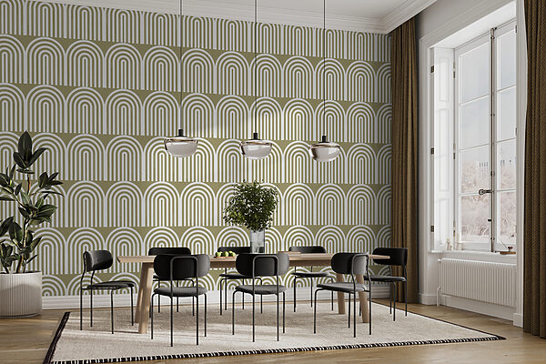 Wall murals Endless arches in warm hues Wall murals Endless arches in warm hues