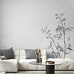 Wall murals Delicate bamboo against soft background.