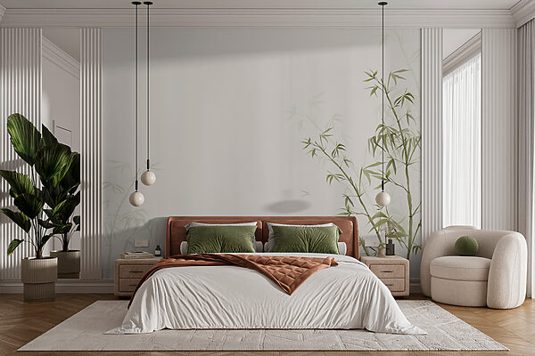 Wall murals Bamboo design on a light background Wall murals Bamboo design on a light background