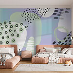 Wall murals White object in a circle