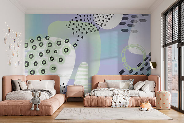 Wall murals White object in a circle Wall murals White object in a circle