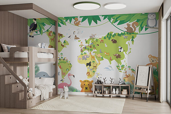 Wall murals Cartoon of a lion Wall murals Cartoon of a lion
