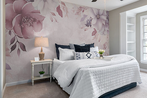 Pastel floral elegance on display Wall murals Pastel floral elegance on display