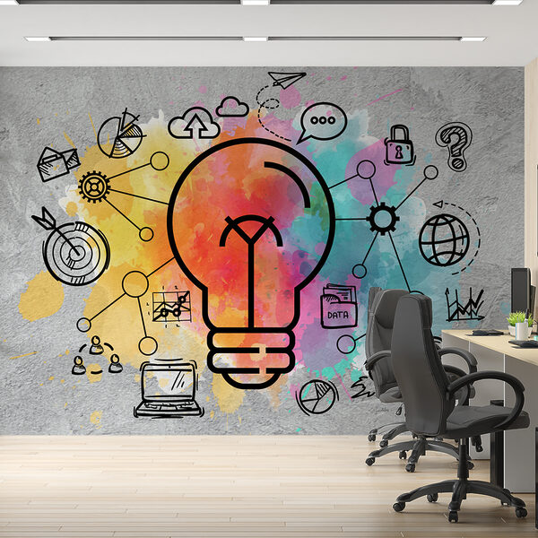 Wall murals Drawing of a laptop