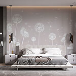 Wall murals Dandelions swaying in gentle breeze.