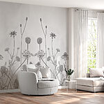 Wall murals Drawing of a flower
