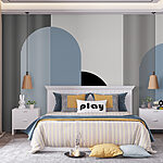 Wall murals Geometric patterns with vertical lines.