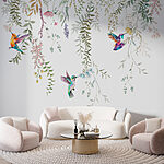 Wall murals Watercolor of a hummingbird