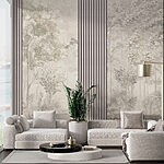 Wall murals Wallpaper with trees and flowers