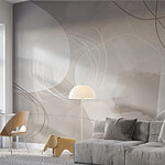 Wall murals White lines on a gray background