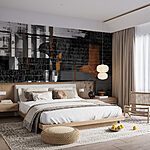 Wall murals Abstract lines and textured patterns.