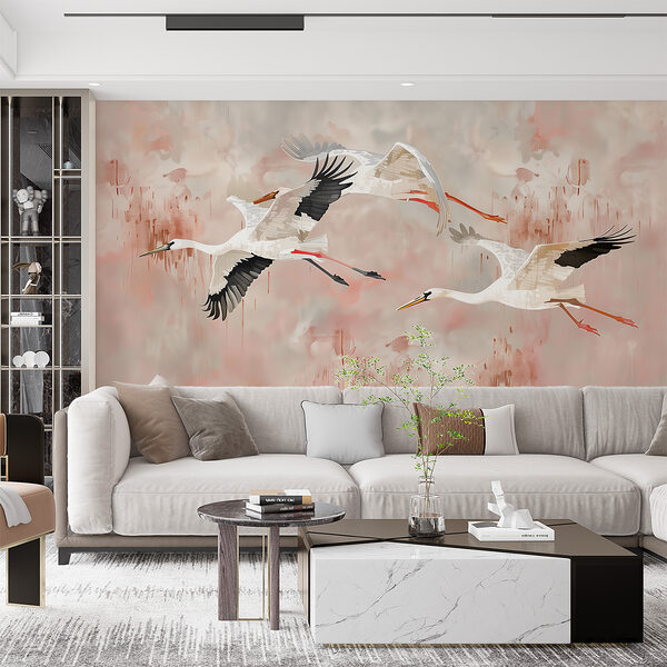 Group of birds flying in the sky Wall murals Group of birds flying in the sky