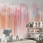 Wall murals Pink and white mountain