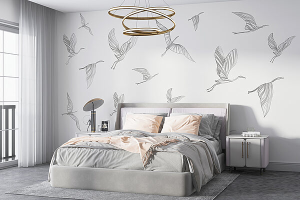Drawing of a bird Wall murals Drawing of a bird
