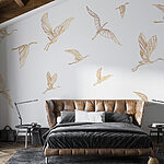Wall murals Drawing of a bird