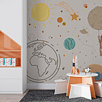 Wall murals Cartoon of a planet