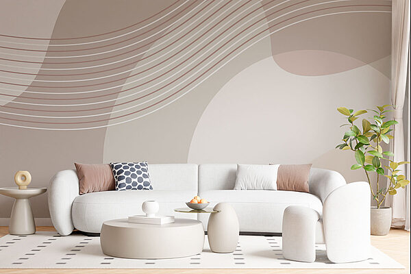 Elegant abstract lines and curves Wall murals Elegant abstract lines and curves