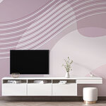 Wall mural Abstract waves in muted pastels