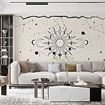 Wall murals Drawing of the sun and the moon