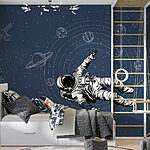 Wall murals An astronaut floating in space