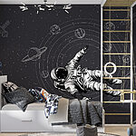 Wall murals An astronaut floating in space