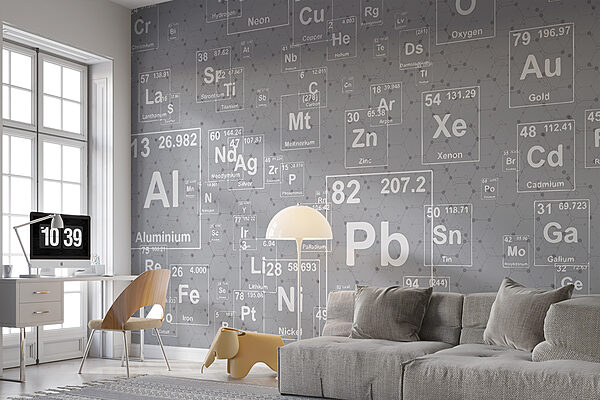 White letter on a grey background Wall murals White letter on a grey background