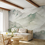 Wall murals Watercolor painting of mountains