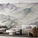 Wall murals Watercolor painting of mountains