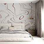 Wall murals Brown letter o on a white background