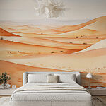 Wall murals Desert landscape with sand dunes
