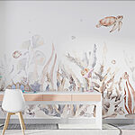 Wall murals Sea life swimming among corals.