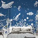 Wall murals Drawing of a squid