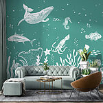 Wall murals Drawing of a squid