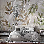 Wall murals Leafy branches in a delicate pattern