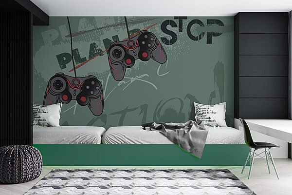 Wall murals Video game controller on a wall (SKU: w00829v2) Wall murals Wall murals Video game controller on a wall (SKU: w00829v2)