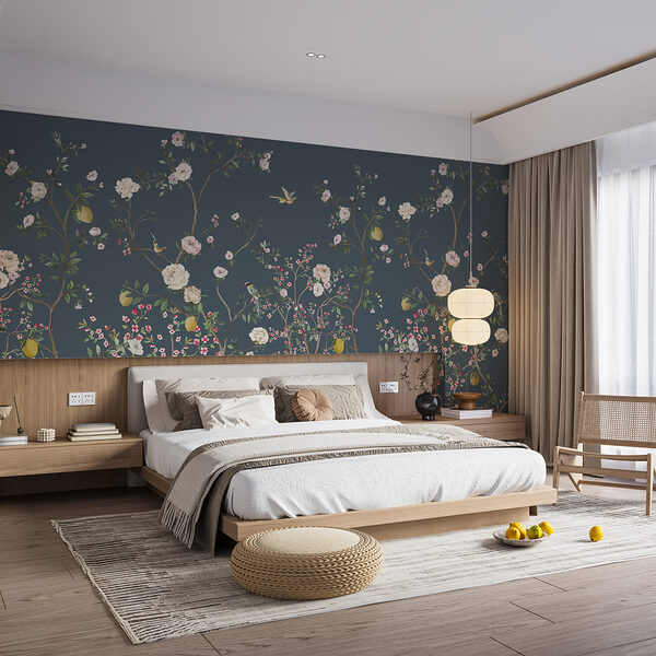 Birds and blossoms on branches Wall murals Birds and blossoms on branches