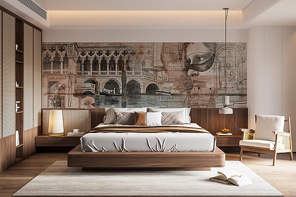 Clock with roman numerals Wall murals Clock with roman numerals