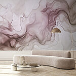 Wall murals Flowing abstract pastel art design.