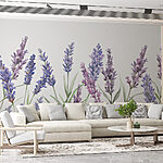 Wall murals Group of purple flowers