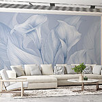 Wall murals Elegant lilies in soft pastels.