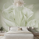 Wall murals Elegant calla lilies with soft hues.